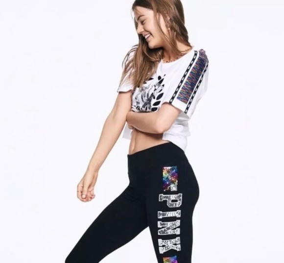 PINK Victoria's Secret Other - Victoria Secret Pink Rainbow Flip Bling Outfit